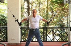 Putin hits the gym, brings along a professional photographer