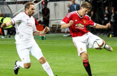 No love lost as Man United beat Liverpool in feisty legends match