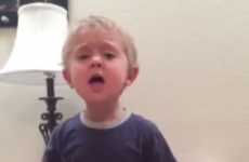 Toddler sings Les Mis classic at the top of his little lungs