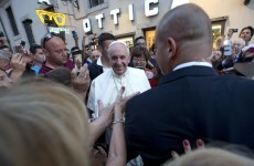 The Pope was mobbed when he went out to buy glasses