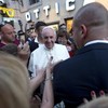 The Pope was mobbed when he went out to buy glasses