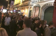 This was the queue for Flannery's on Saturday night