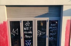 The most Irish 'wet paint' sign ever was spotted in Dublin today