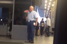 Facebook has fallen in love with this elderly man waiting at the airport