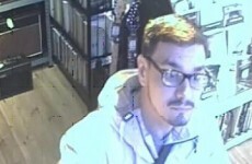 Hipster thief steals six-string guitar from music store