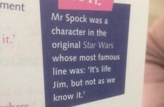 The publisher of a Junior Cert English book has apologised for this mortifying mistake