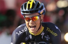 Ireland's Nicolas Roche has won today's stage at the Vuelta a Espana