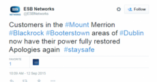 Electricity restored to Dublin households affected by ESB power cut