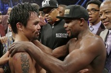 Manny Pacquiao is demanding a rematch with Floyd Mayweather