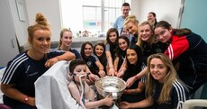 Cork's All-Ireland winning camogie team pay a visit to children at Crumlin Hospital