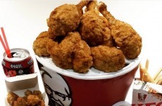 This delicious looking bucket of KFC is actually a birthday cake