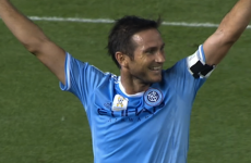Frank Lampard has scored his first MLS goal but his team-mate tried to claim it