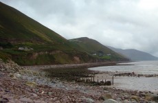 A Kerry coastal community is cut off following a cliff landslide