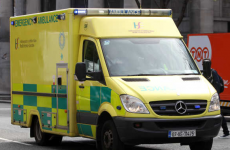 Two wheels fell off an ambulance that had a patient on board