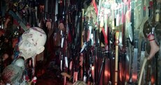 Police find 3,714 knives, a shrine and fake body parts during terrifying arrest
