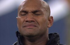 There were two great moments before the rugby even started last night