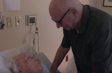 A heart-melting video of a man singing to his dying wife is going viral