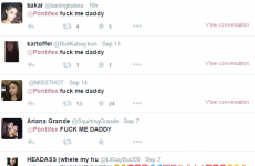 Teens are tweeting 'f**k me daddy' at the Pope