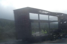 M1 re-opens to traffic in both directions after truck fire