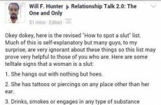 Are you a slut? Maybe this useful list can help you decide