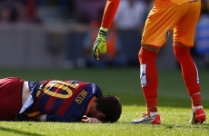 Big blow for Barca as Lionel Messi ruled out for up to two months with knee injury