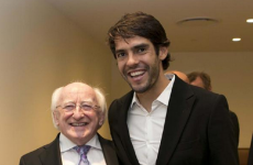 Michael D Higgins met Brazilian superstar Kaka today