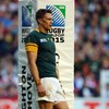 Jean de Villiers went back on the field with a broken jaw yesterday, but now he's out of the RWC