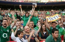 Jamie Heaslip thanks the record-breaking crowd that turned Wembley green