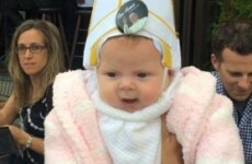 The Pope broke his heart laughing at this adorable little 'baby pope'