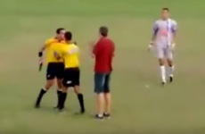 Brazilian referee takes the law into his own hands by pulling out a gun during red card dispute