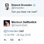People are already tweeting 'f**k me daddy' at Edward Snowden