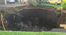 66-foot sinkhole appears in housing estate in England