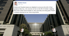 Robbie Keane's new son was born at LA's 'A-list maternity hospital'... it's The Dredge