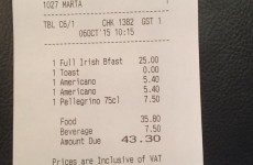 Incredibly, this ISN'T the most expensive Full Irish in Dublin