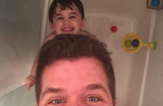 Perez Hilton sparked an online debate after posting this shower selfie with his son