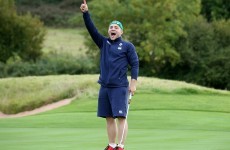 The best pics as the Irish rugby team test themselves on a Ryder Cup golf course