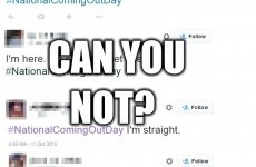 Straight people: please don't 'come out' as straight on National Coming Out Day