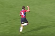 An Old Wesley player scored a try today at the Rugby World Cup