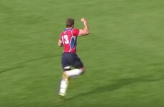 An Old Wesley player scored a try today at the Rugby World Cup