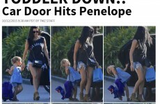 Kourtney Kardashian's daughter got whacked in the face with a car door, on camera... it's The Dredge