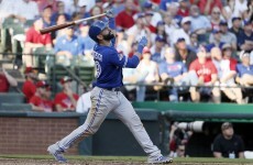 The Texas Rangers scored on one of the strangest plays in playoff history last night