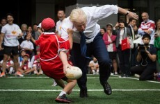 Watch Boris Johnson slam a 10-year-old schoolboy to the ground during a rugby match