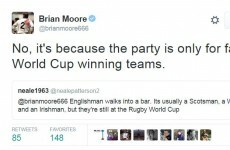 That Irish rugby joke doing the rounds was too much for one English player