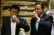 David Cameron and the Chinese president were skulling pints last night