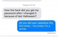 A cheeky lad has just demonstrated why you should be careful with your password