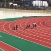 Take a break and watch three sumo wrestlers running the 100 metres*