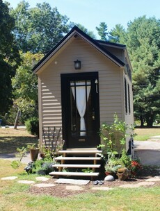 A family of three have made this tiny space their home
