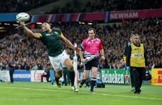 The handling skills for the Springboks' second try were worthy of a much bigger game