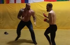 Here's the footage of Conor McGregor's scrap with The Mountain from Game of Thrones