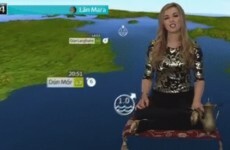 The TG4 weather presenter did the whole forecast on a magic carpet last night